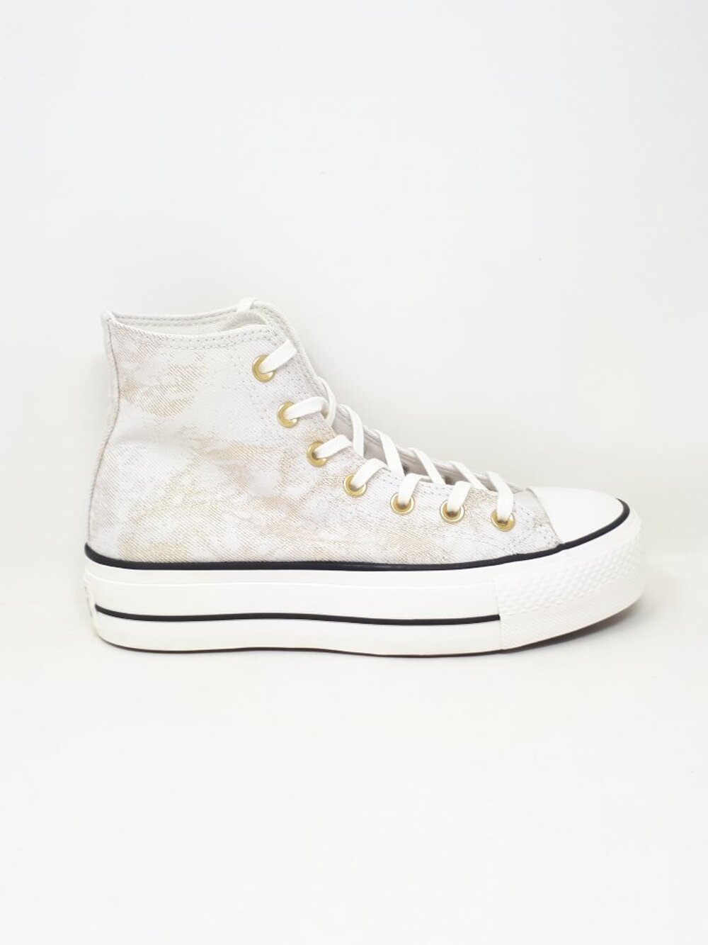 Converse Chuck Taylor Lift Hi Platform Shine White Womens Size 7 US Shoe Sneaker